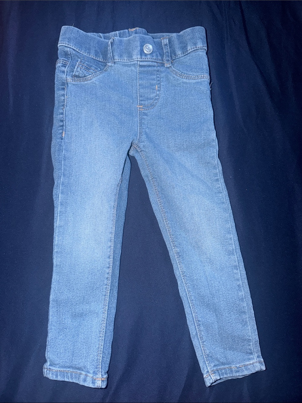 Kids Light Blue Denim Jeggings - Stretchy Comfort